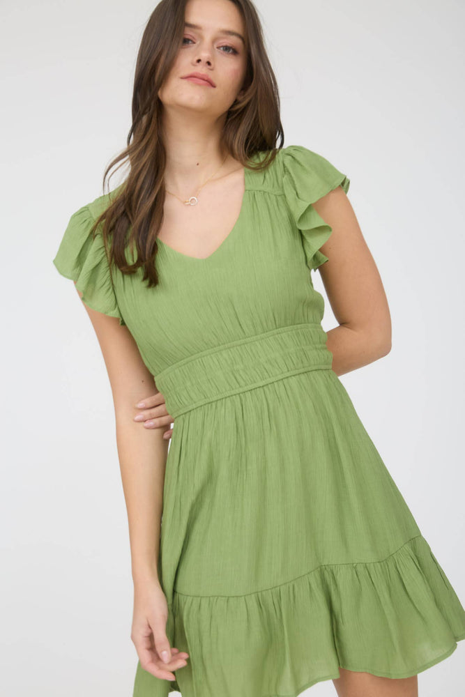 Carefree Ruffle Mini Dress