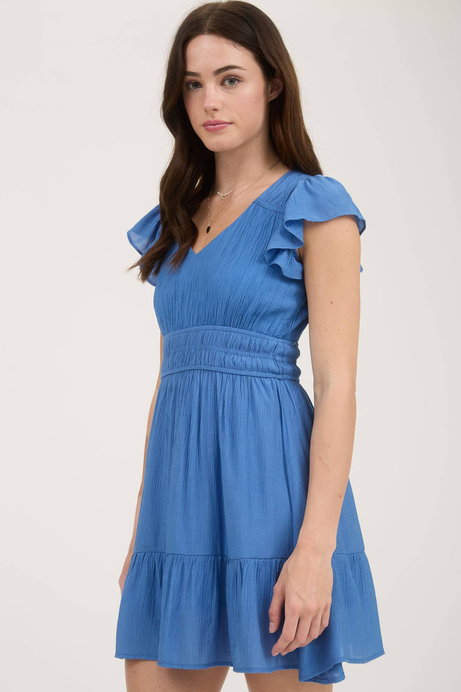 Carefree Ruffle Mini Dress