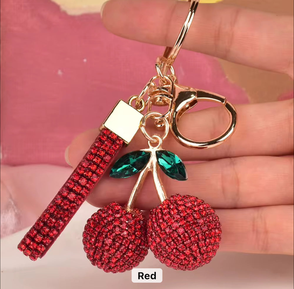 Sparkle Cherry Keychain