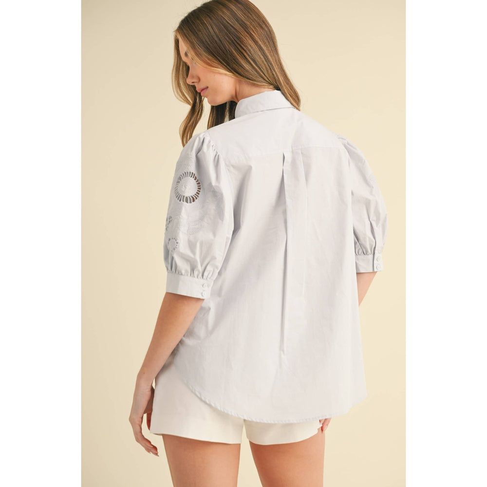 Breezy White Embroidered Blouse