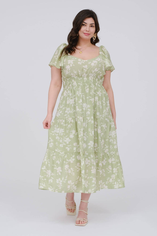 Plus Gather Love Midi Dress